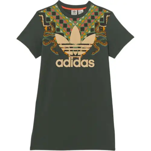 Adidas Originals x FARM Rio FW24 Short Sleeved Dress Women's Green