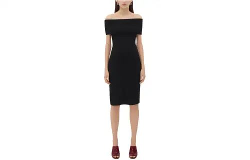 Bottega Veneta Off-The-Shoulder Fitted Dress