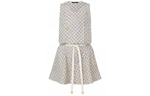 LOUIS VUITTON Sleeveless Dress Women's Gray