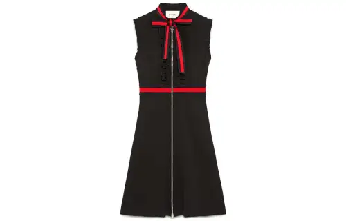 GUCCI SS23 Short Sleeved Dress Women's Black