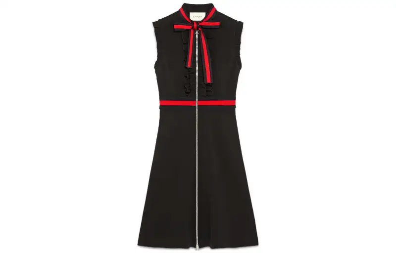 GUCCI SS23 Short Sleeved Dress Women's Black