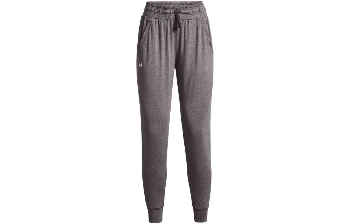 Under Armour Knitted Sweatpants Women's Carbon Heather Light Gray Moderate Cuffed Pants