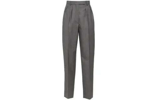 PRADA Suit Pants Women's Gray Moderate Tapered Pants
