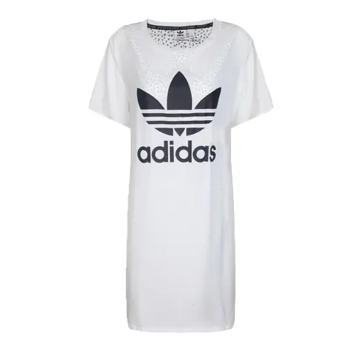 Adidas Originals Trefoil Collection Short Sleeved Dress Women's White
