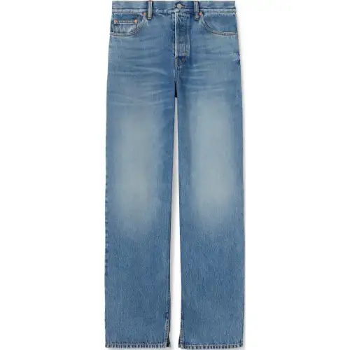 GUCCI Logo Patch Straight Leg Jeans