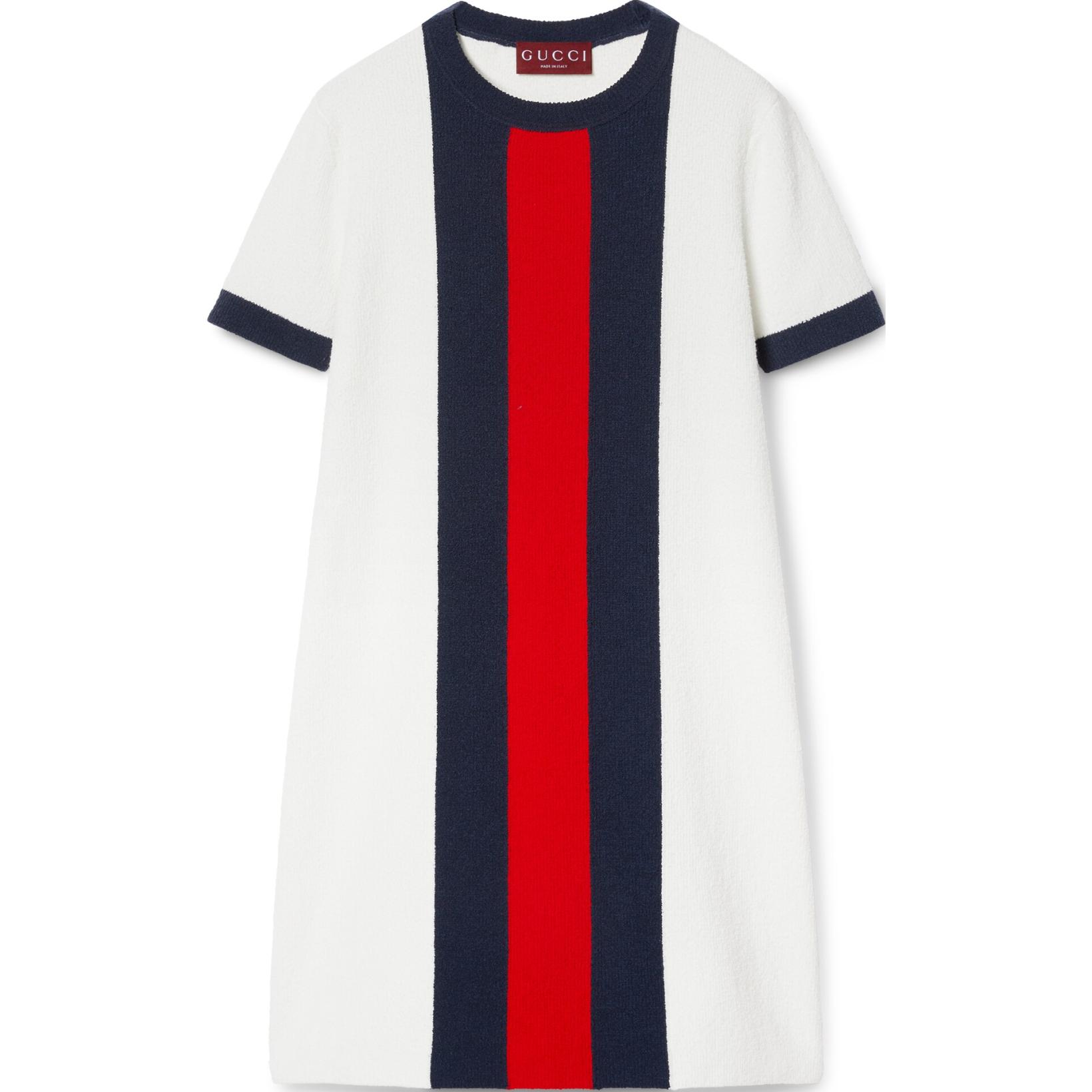 GUCCI Lido Collection SS24 Short Sleeved Dress Women's Ivory White