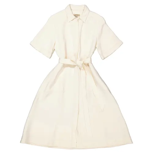 Burberry Short Sleeved Dress Women's Beige