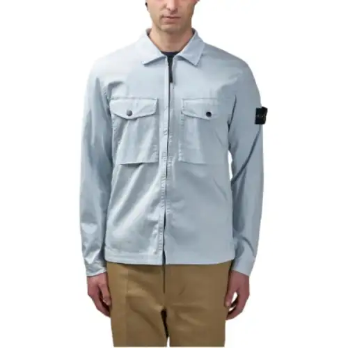 STONE ISLAND Jackets & Coats Unisex Ice Blue