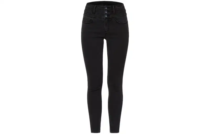 EVISU Jeans Women's Black Moderate Slim Fit Pants