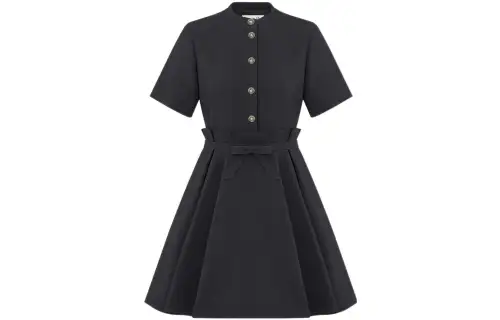 DIOR Short Sleeved Dress Women's Black