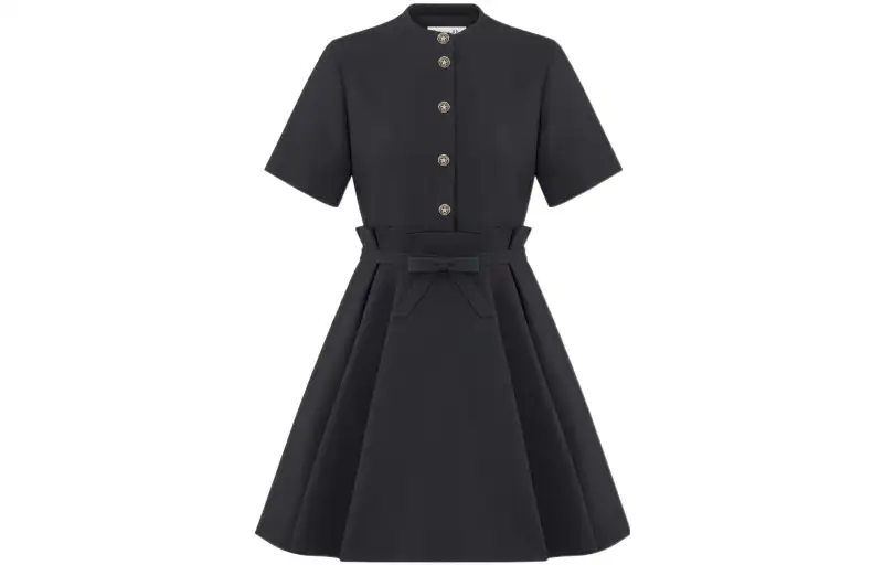 DIOR Short Sleeved Dress Women's Black