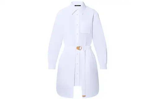 LOUIS VUITTON Long Sleeved Dress Women's White