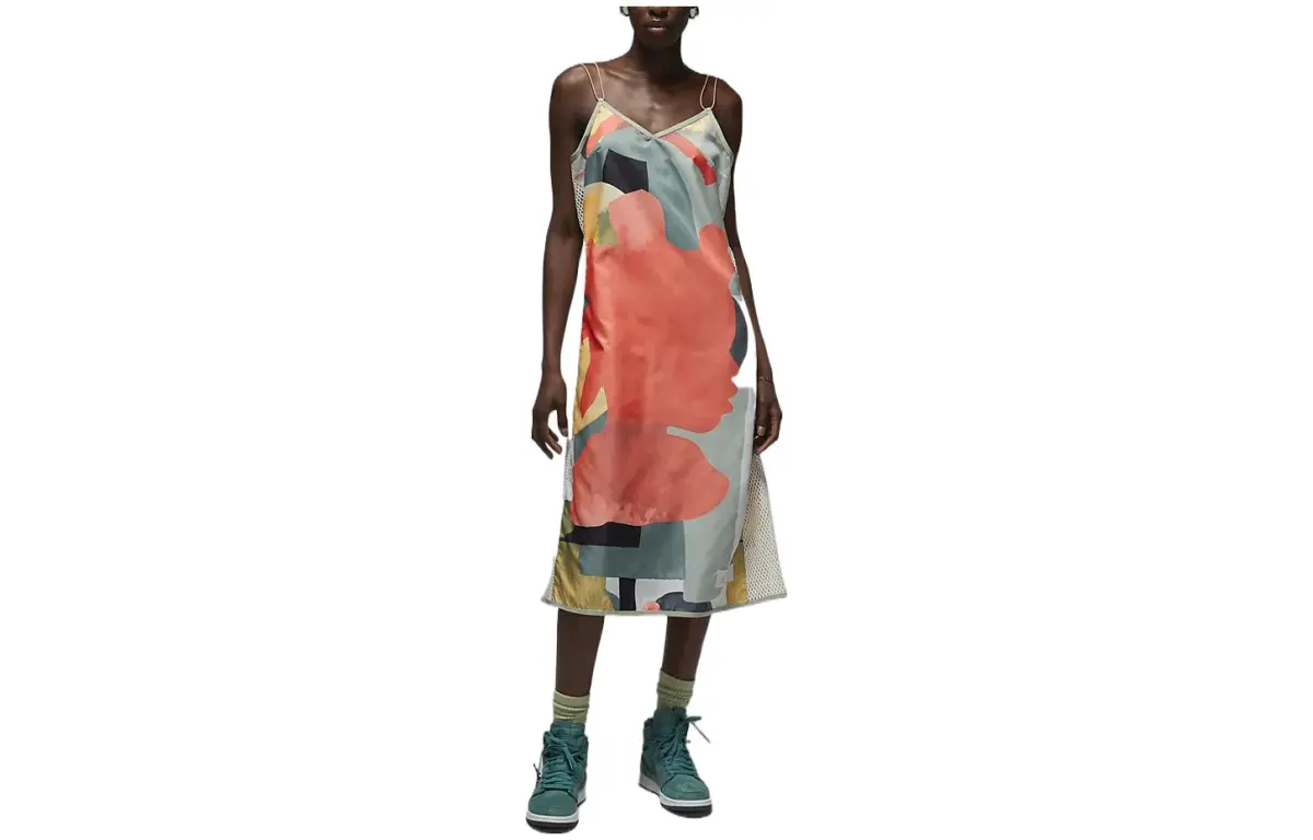 Jordan x Bephies Beauty Supply "Orange" slip dress
