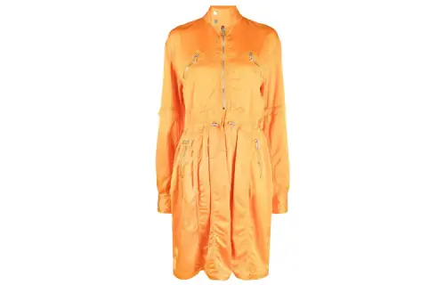 Bottega Veneta Long Sleeved Dress Women's Orange