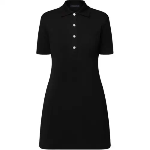 Lv Monogram Piqué Polo Dress