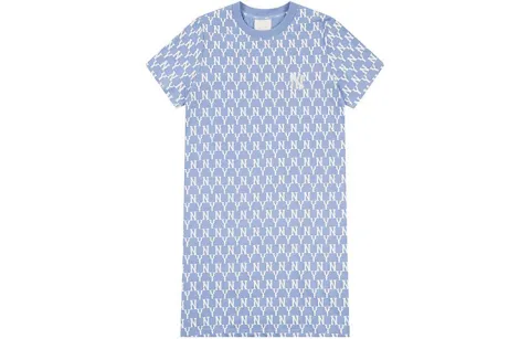 MLB New York Yankees Short Sleeved Dress Women's Sky Blue