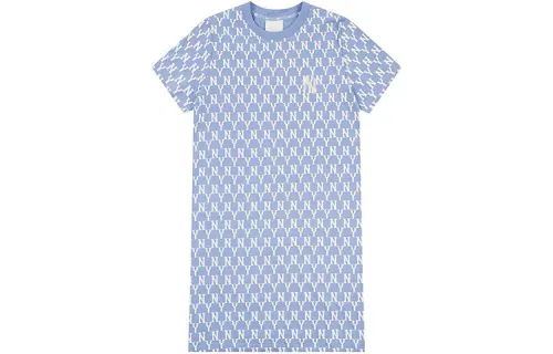 MLB New York Yankees Short Sleeved Dress Women's Sky Blue