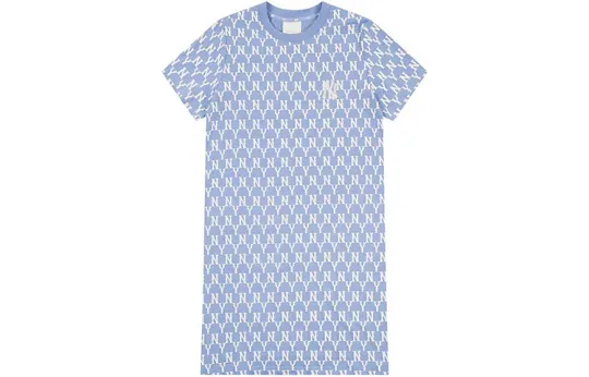 MLB New York Yankees Short Sleeved Dress Women's Sky Blue