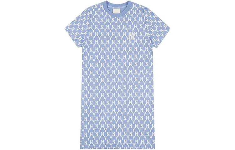 MLB New York Yankees Short Sleeved Dress Women's Sky Blue