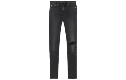 SAINT LAURENT Jeans Women's Black Moderate Slim Fit Pants