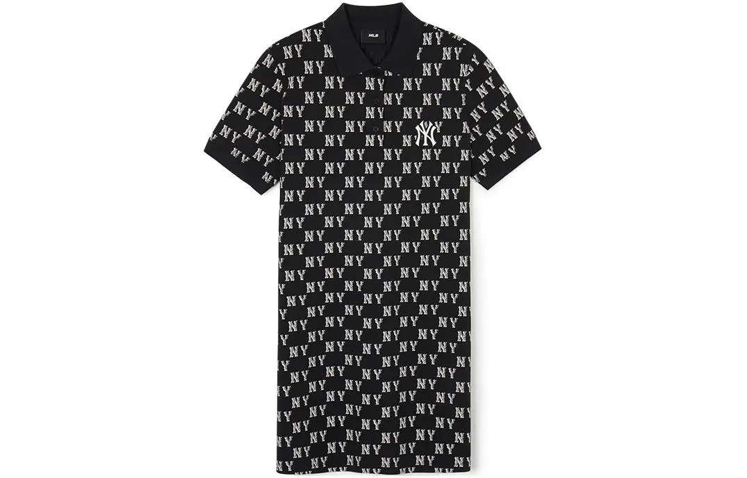 MLB MONOGRAM SS24 Short Sleeved Dress Women's Black