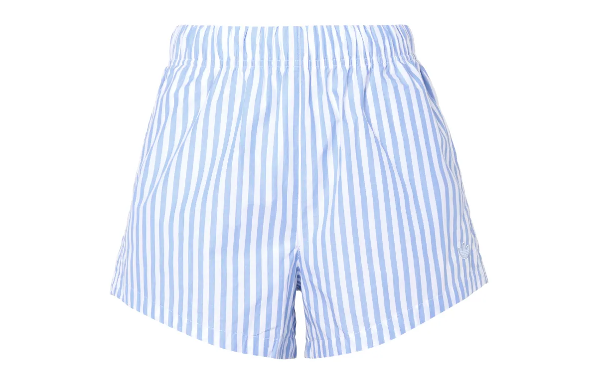Adidas Originals ESSENTIALS Casual Shorts Women's Blue With White Lettering Moderate