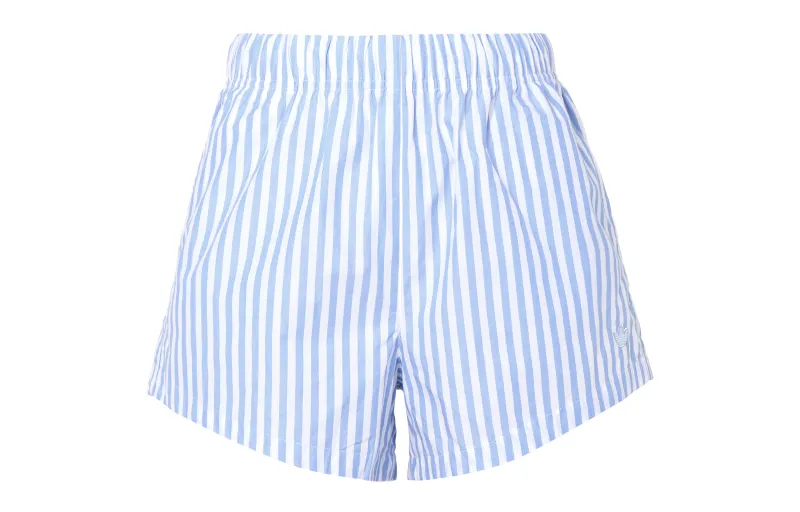 Adidas Originals ESSENTIALS Casual Shorts Women's Blue With White Lettering Moderate