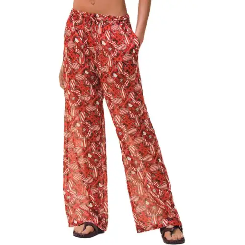 HERMES SS24 Casual Pants Women's Red