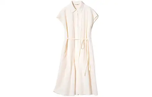 UNIQLO Short Sleeved Dress Women's Light Beige