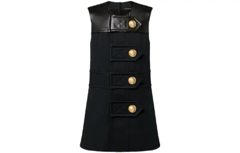 LOUIS VUITTON Sleeveless Dress Women's Black