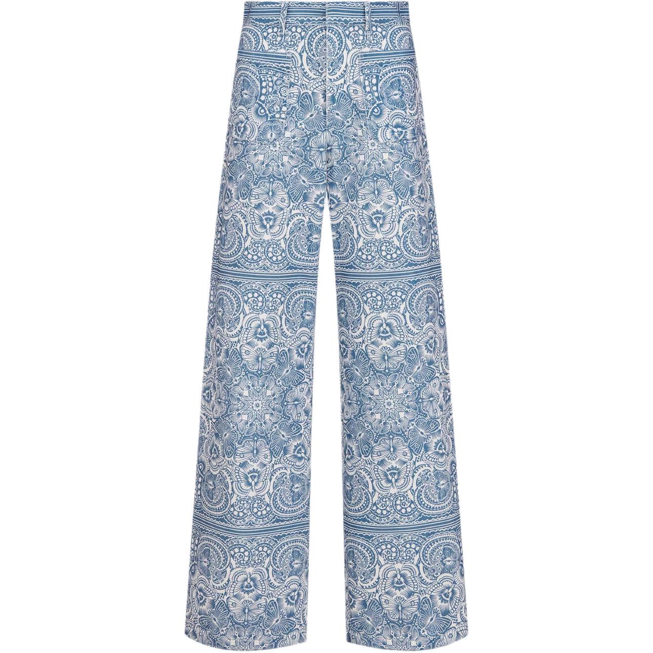 DIOR Jeans Women's Blue Moderate Flared Pants