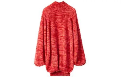 LOEWE Long Sleeved Dresses Women's Red Crew Neck Moderate
