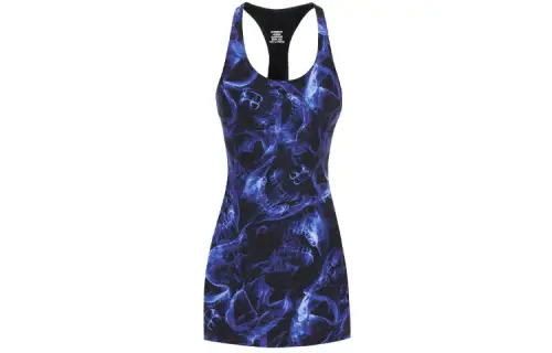 Vetements Sleeveless Dresses Women's Blue Crew Neck
