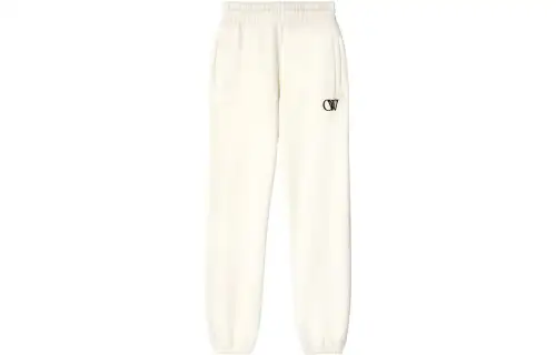 OFF-WHITE OW-print cotton track pants