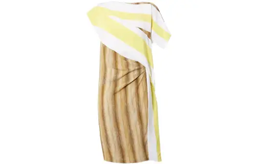 Burberry FW21 Asymmetrical Dress Women's Yellow