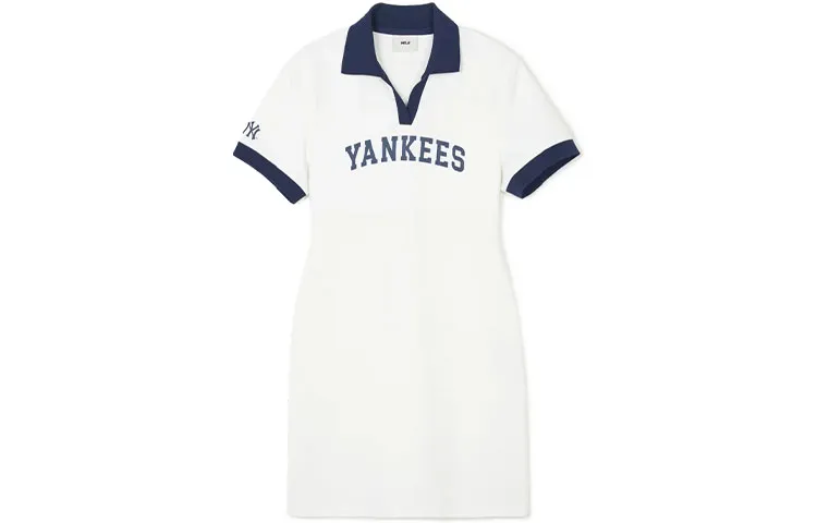 MLB Short Sleeved Dress Women's Ivory White