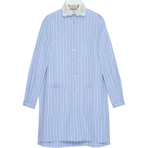 GUCCI FW22 Long Sleeved Dress Women's Blue
