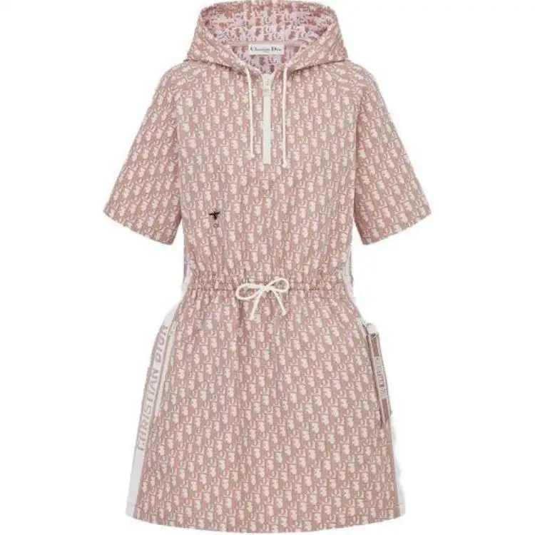 DIOR SS23 Short Sleeved Dress Women's Pink