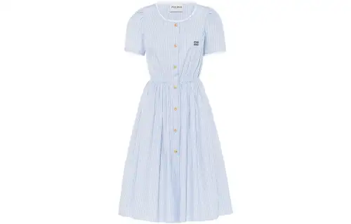 【Previous Season】Chambray striped midi dress