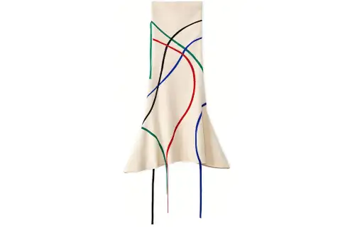 LOEWE Graphic Jacquard Bustier Dress 'White/Multicolor'