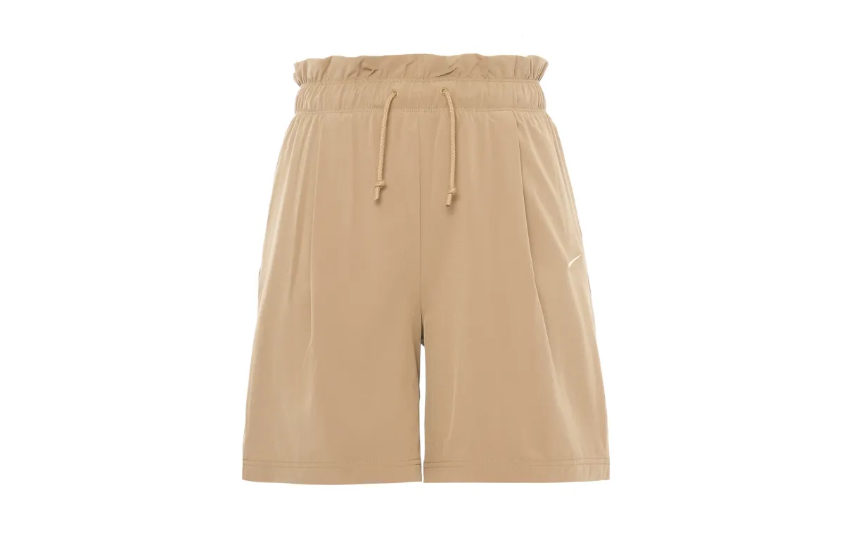 Nike Women'ss Drawstring Straight-Leg Shorts Brown