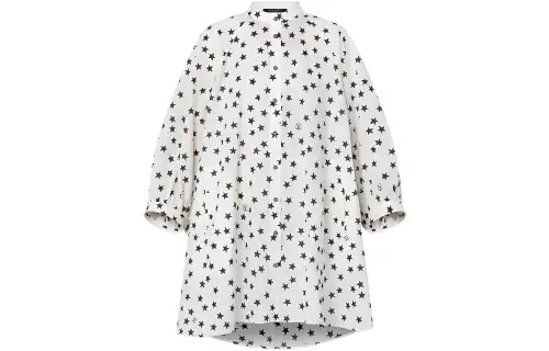 LOUIS VUITTON Long Sleeved Dress Women's White