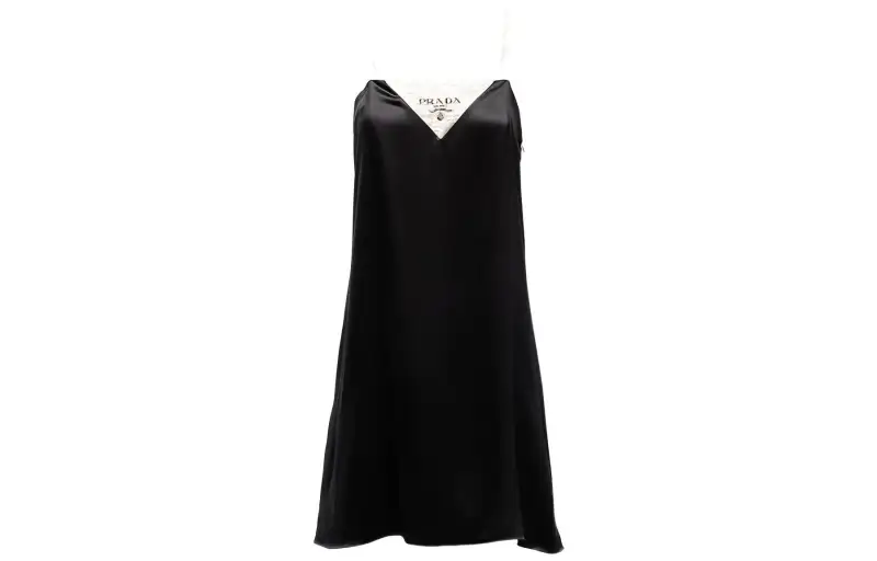 PRADA SS22 Slip Dress Women's Black
