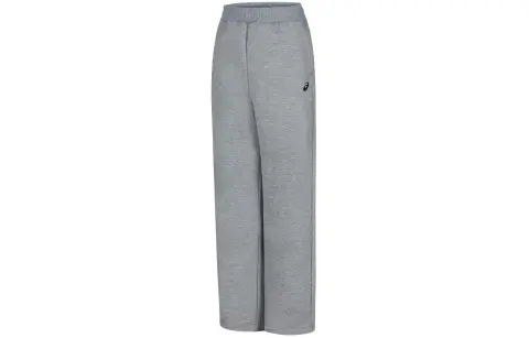 Asics Solid Color Outdoor Casual Elastic Cuff Straight Fit Loose Fit Fleece Lined Thermal Knitted Sweatpants