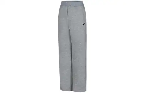 Asics Solid Color Outdoor Casual Elastic Cuff Straight Fit Loose Fit Fleece Lined Thermal Knitted Sweatpants