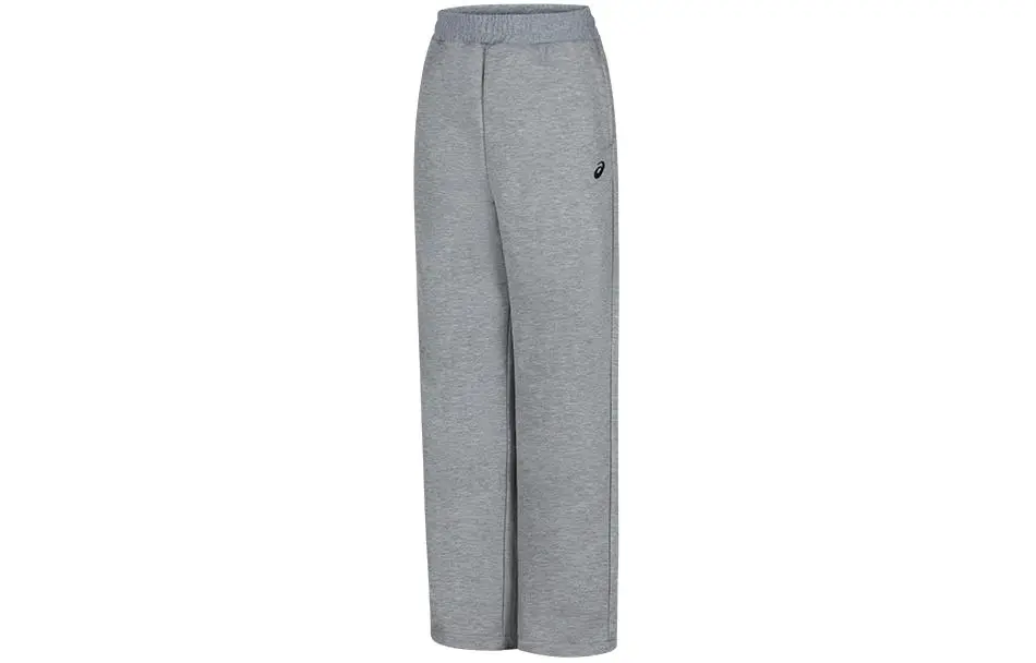 Asics Solid Color Outdoor Casual Elastic Cuff Straight Fit Loose Fit Fleece Lined Thermal Knitted Sweatpants