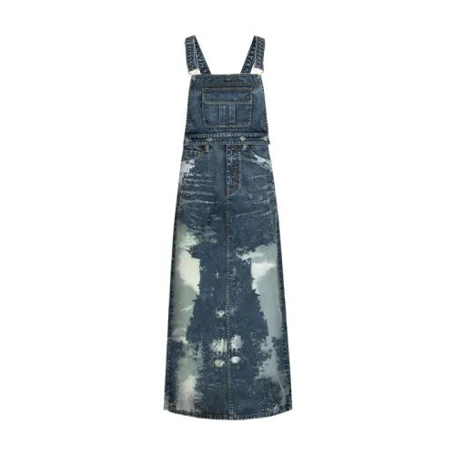 EVISU Denim Long Skirt Women's Denim Blue