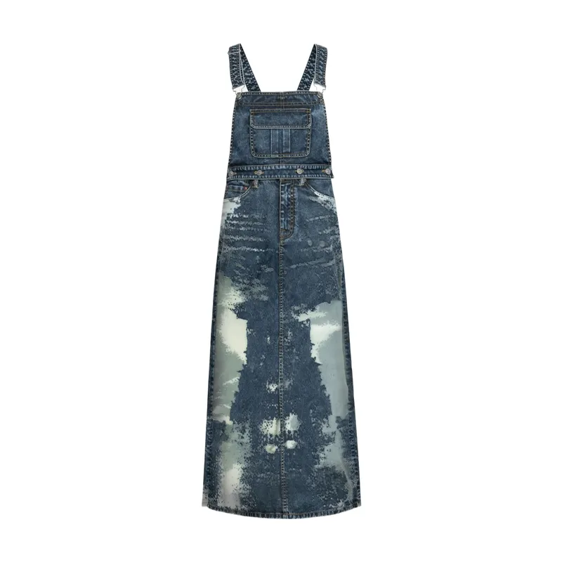 EVISU Denim Long Skirt Women's Denim Blue