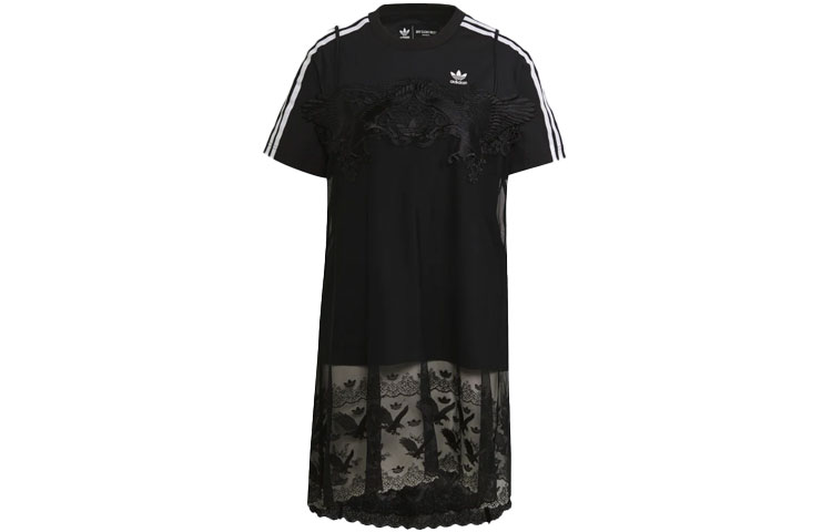 Женское платье adidas originals x Dry Clean Only (черное) — фото 1