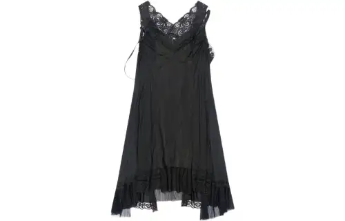Balenciaga lace-trim sleeveless asymmetric-hem dress